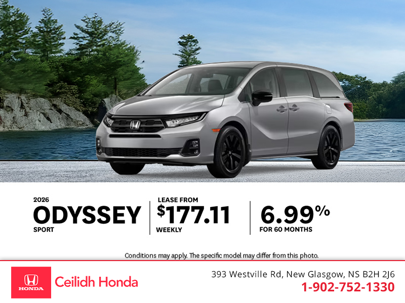 Get the 2026 Honda Odyssey! 