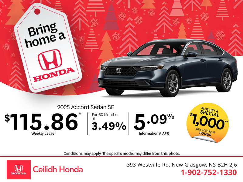 Get the 2025 Honda Accord! 
