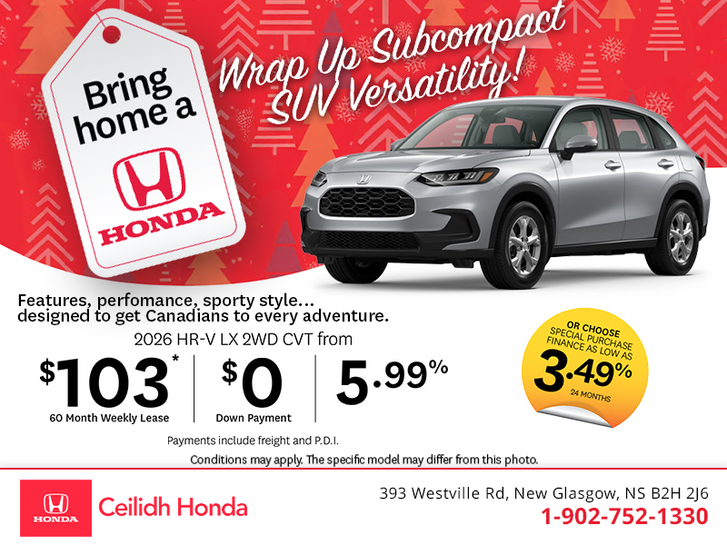 Get the 2026 Honda HR-V!