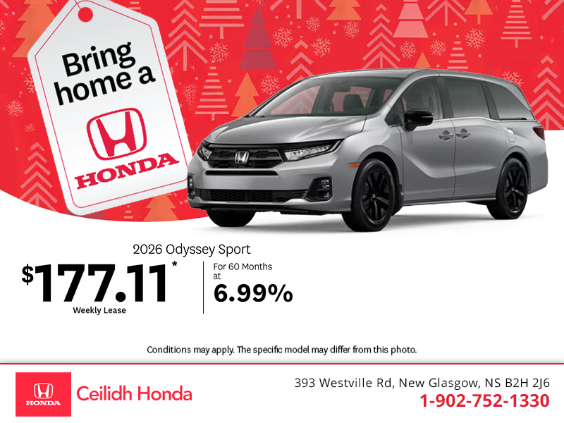 Get the 2026 Honda Odyssey! 