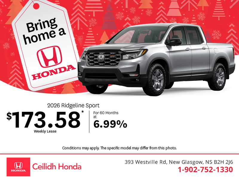 Get the 2026 Honda Ridgeline! 
