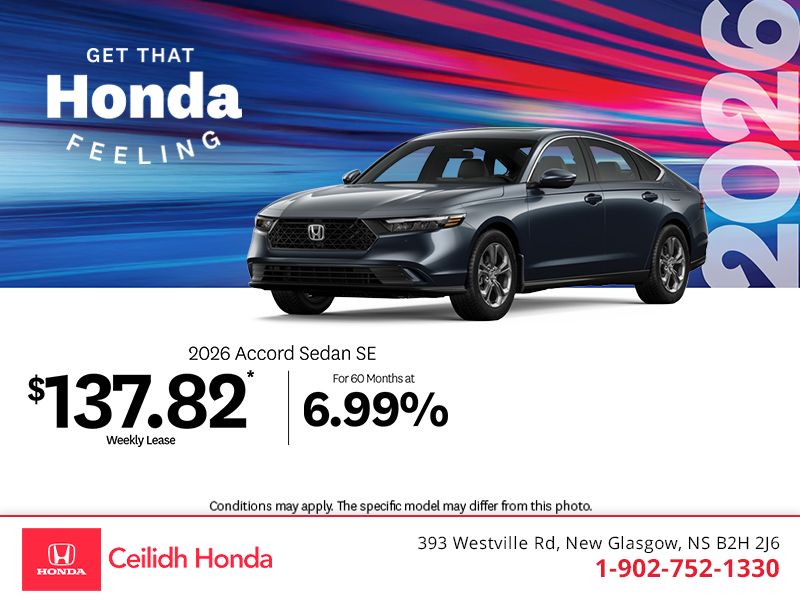 Get the 2026 Honda Accord! 