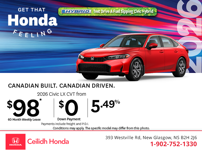 Get the 2026 Honda Civic!