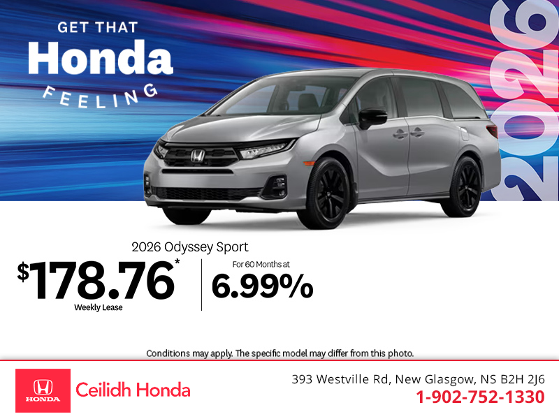 Get the 2026 Honda Odyssey! 