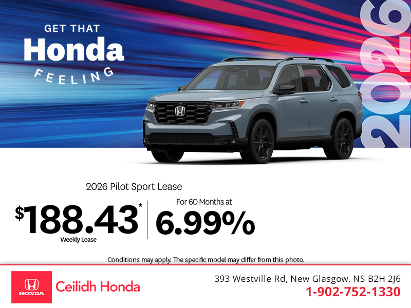 Get the 2026 Honda Pilot! 