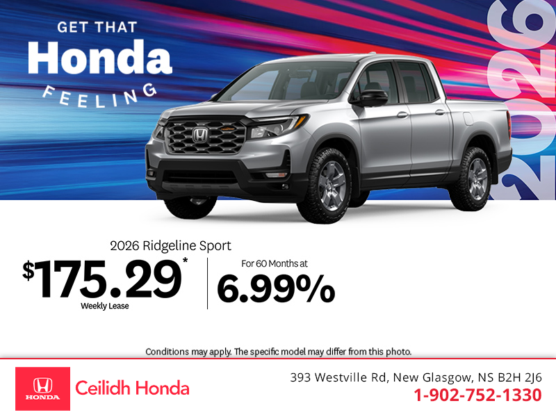 Get the 2026 Honda Ridgeline! 