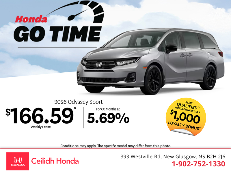 Get the 2026 Honda Odyssey! 