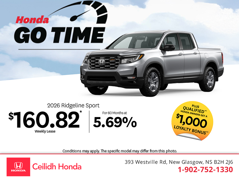 Get the 2026 Honda Ridgeline! 