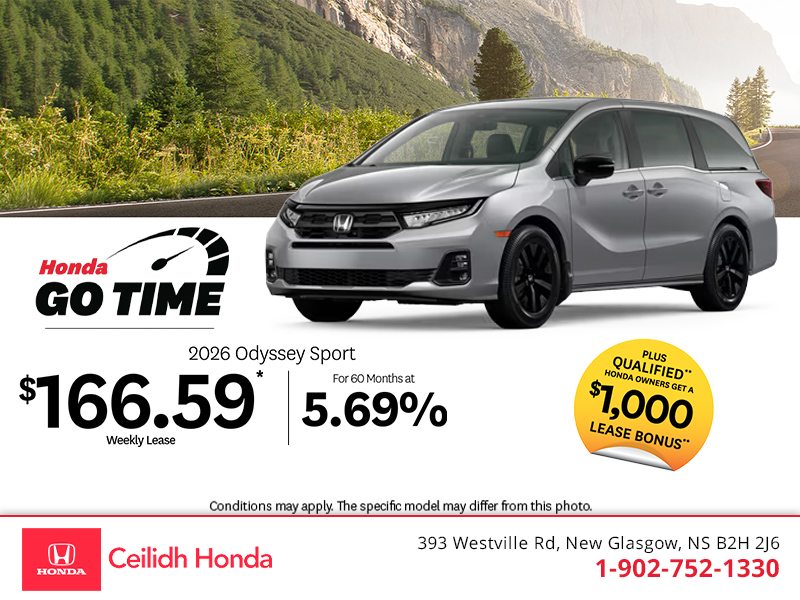 Get the 2026 Honda Odyssey! 
