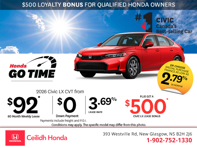 Get the 2026 Honda Civic!
