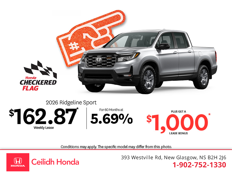 Get the 2026 Honda Ridgeline! 
