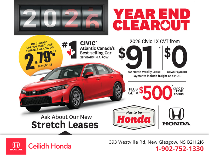 Get the 2026 Honda Civic!