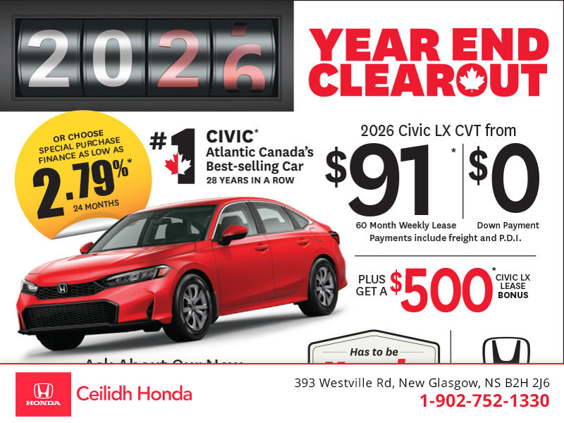 Get the 2026 Honda Civic!