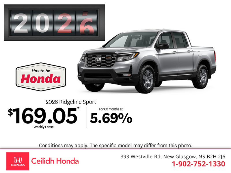 Get the 2026 Honda Ridgeline! 