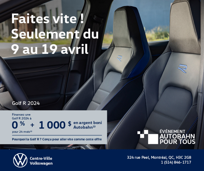 Procurez-vous la Volkswagen Golf R 2024