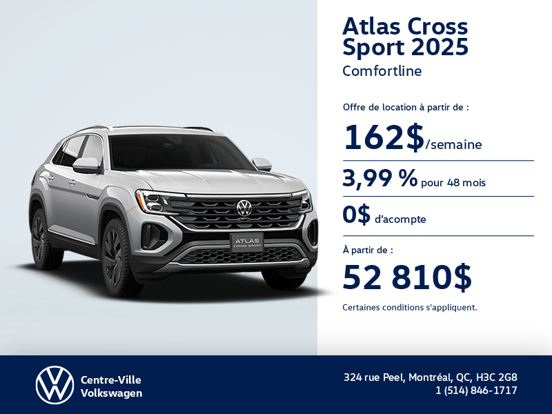 Procurez-vous le Volkswagen Atlas Cross Sport 2025