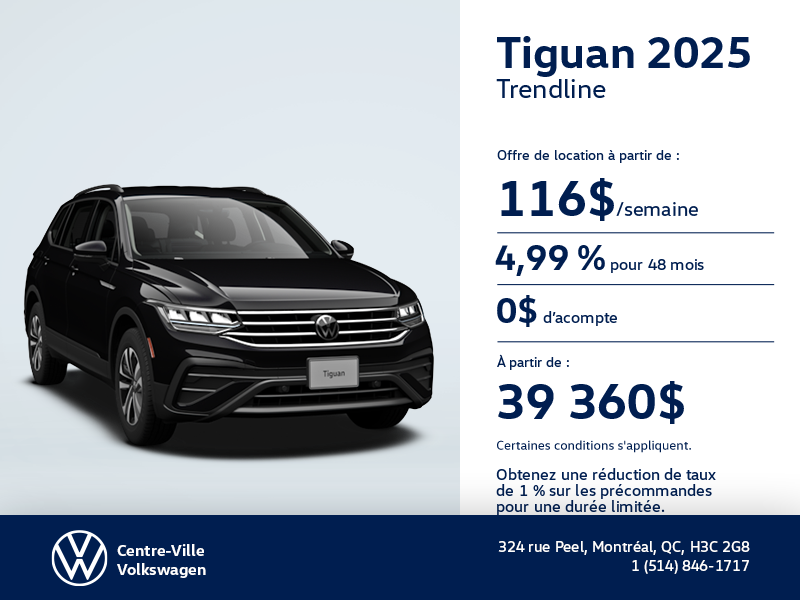 Procurez-vous le Volkswagen Tiguan 2025