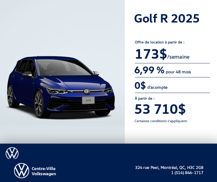 Procurez-vous la Volkswagen Golf R 2025