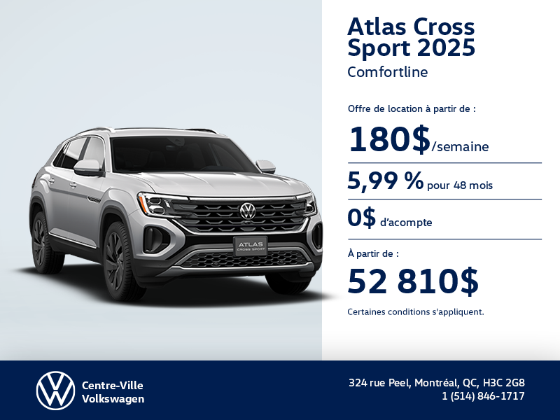 Procurez-vous le Volkswagen Atlas Cross Sport 2025