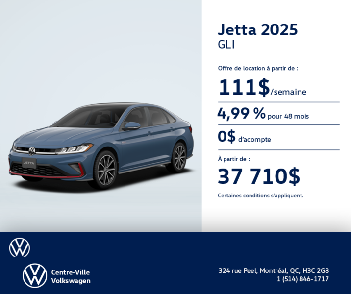 Procurez-vous la Volkswagen Jetta Gli 2025