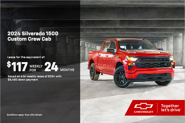 The 2024 Chevrolet Silverado 1500 Custom Crew Cab