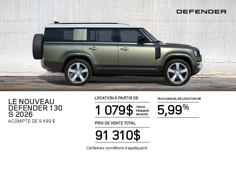 Le Land Rover Defender 130 S 2026
