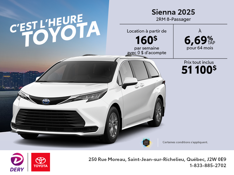 Toyota Sienna Hybrid 2025