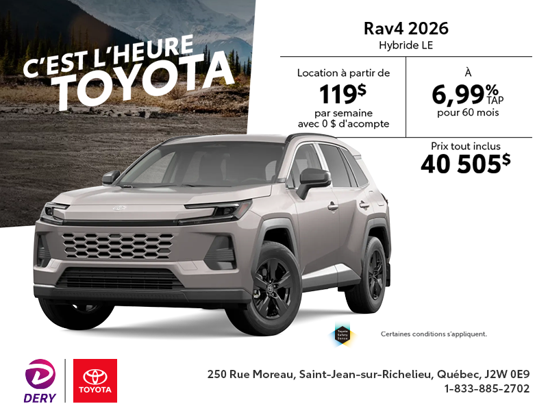 Toyota RAV4 Hybride 2026