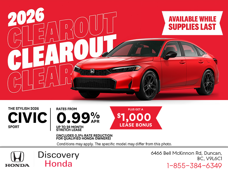 Get the 2026 Honda Civic Sport!