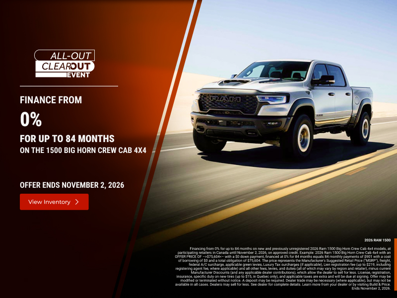 Get the 2026 RAM 1500!