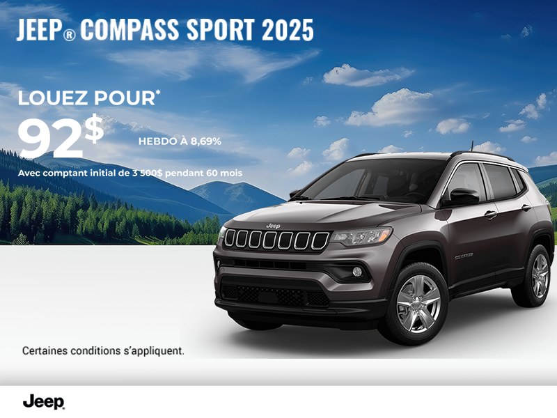 Conduisez un Jeep Compass 2025!