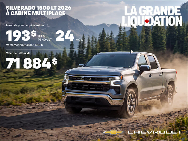 Le Chevrolet Silverado 1500 LT 2026 