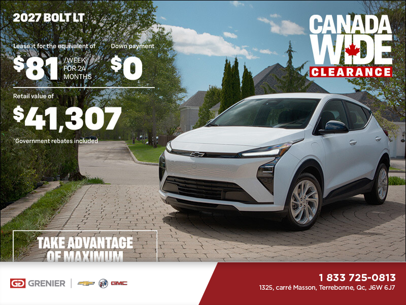 Get the 2027 Chevrolet Bolt LT