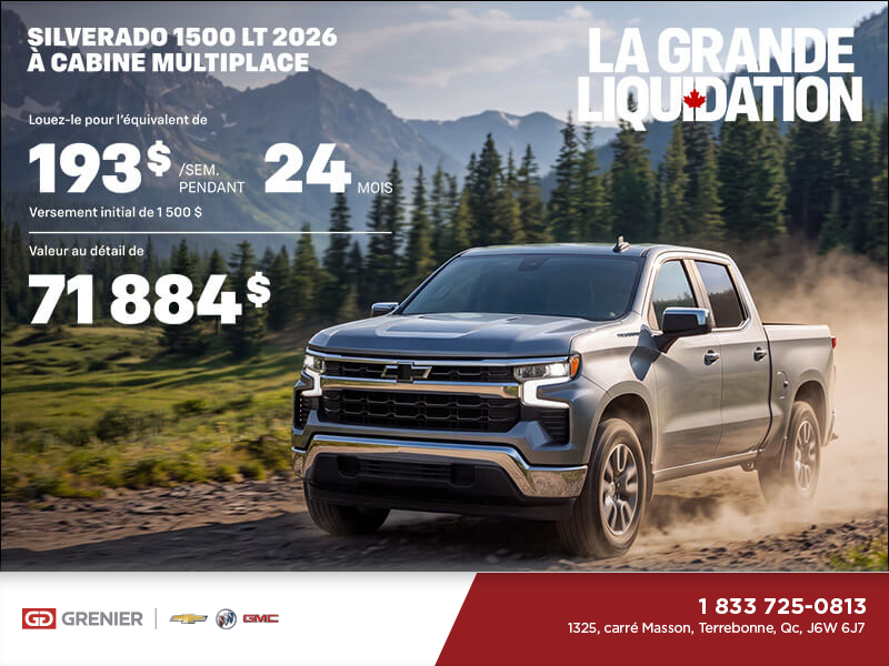 Le Chevrolet Silverado 1500 LT 2026 