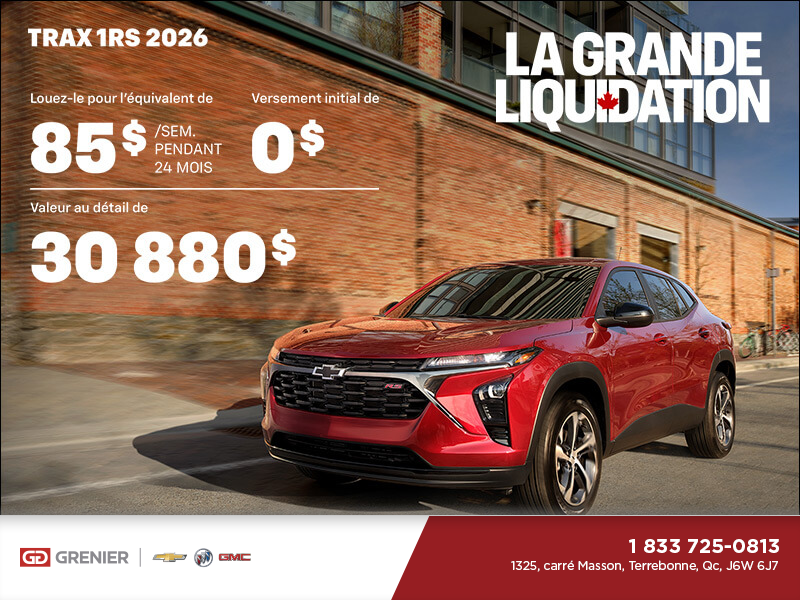 Le Chevrolet Trax 1RS 2026