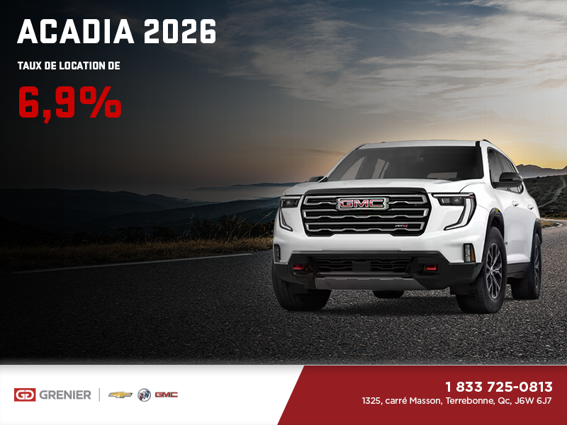 Le GMC Acadia 2026 