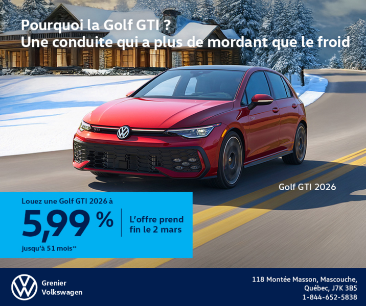 Procurez-vous la Volkswagen Golf Gti 2026