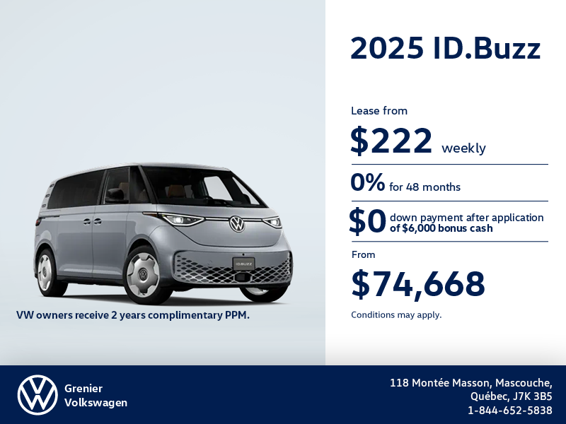 Get the 2025 Volkswagen ID.Buzz