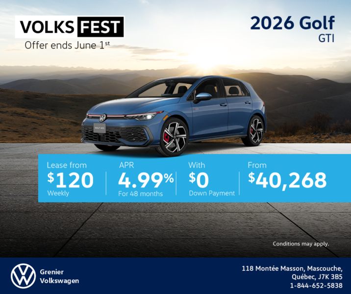 Get the 2026 Volkswagen Golf GTI