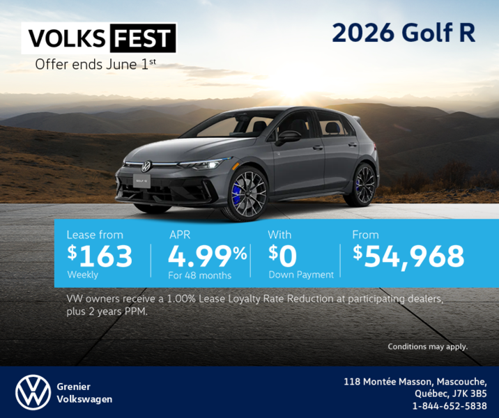 Get the 2026 Volkswagen Golf R