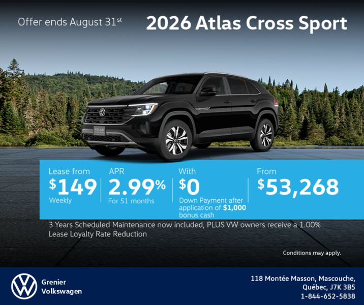 2026 Volkswagen Atlas Cross Sport