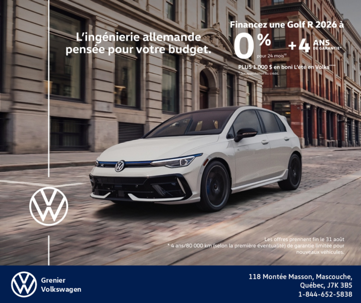 Procurez-vous la Volkswagen Golf R 2026