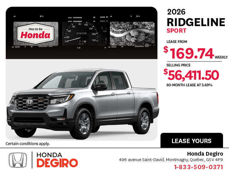 2026 Honda Ridgeline
