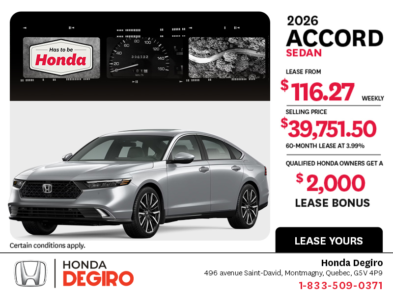 Get the 2026 Honda Accord!