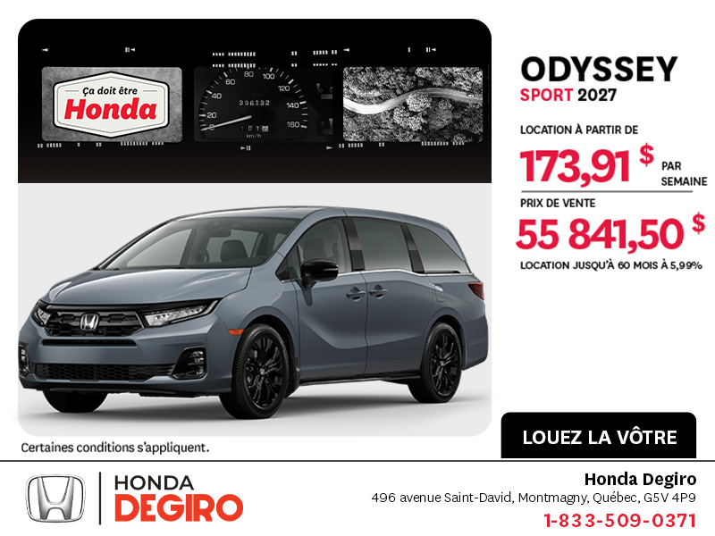 Honda Odyssey 2027
