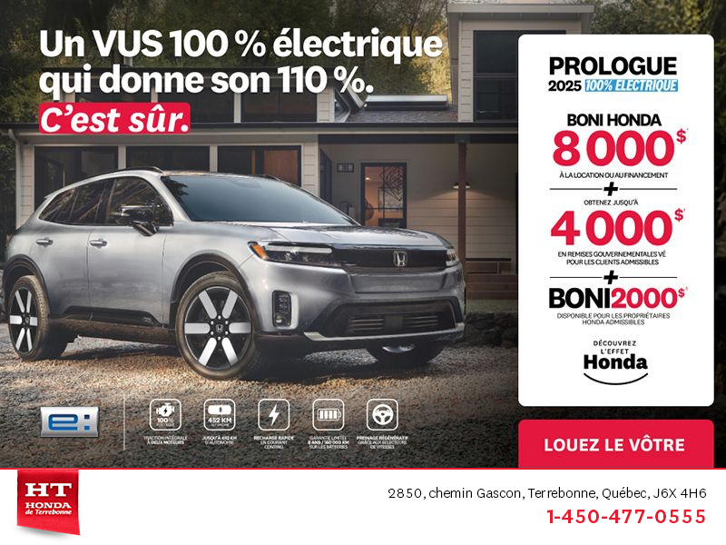 Obtenez le Honda Prologue 2025 !