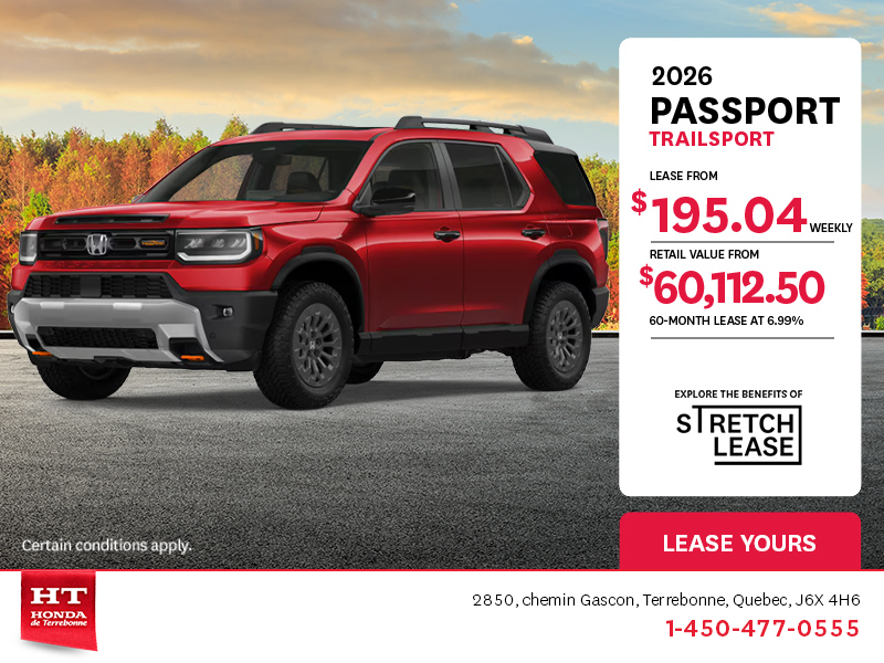 Get the 2026 Honda Passport! 