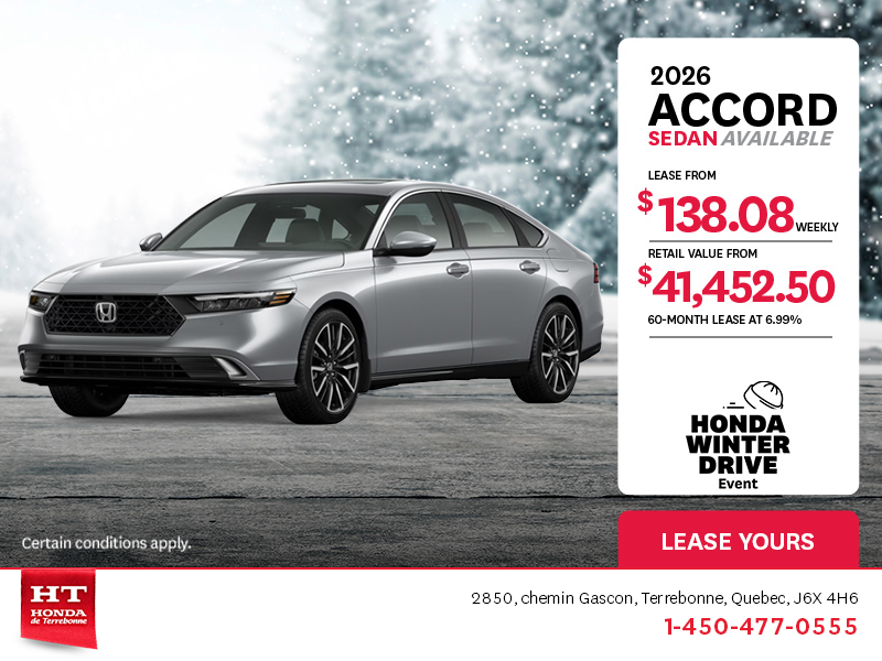 Get the 2026 Honda Accord!
