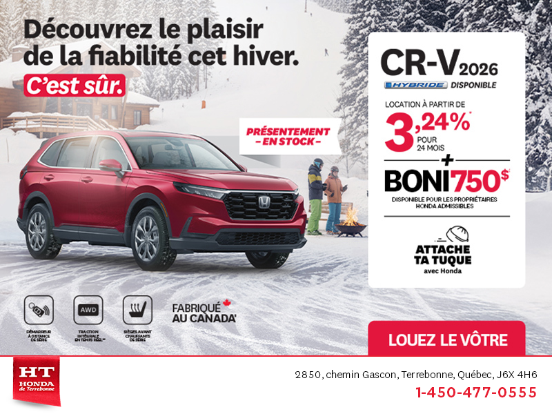 Obtenez le Honda CR-V 2026!