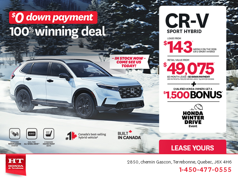 Get the 2026 Honda CR-V Hybrid!
